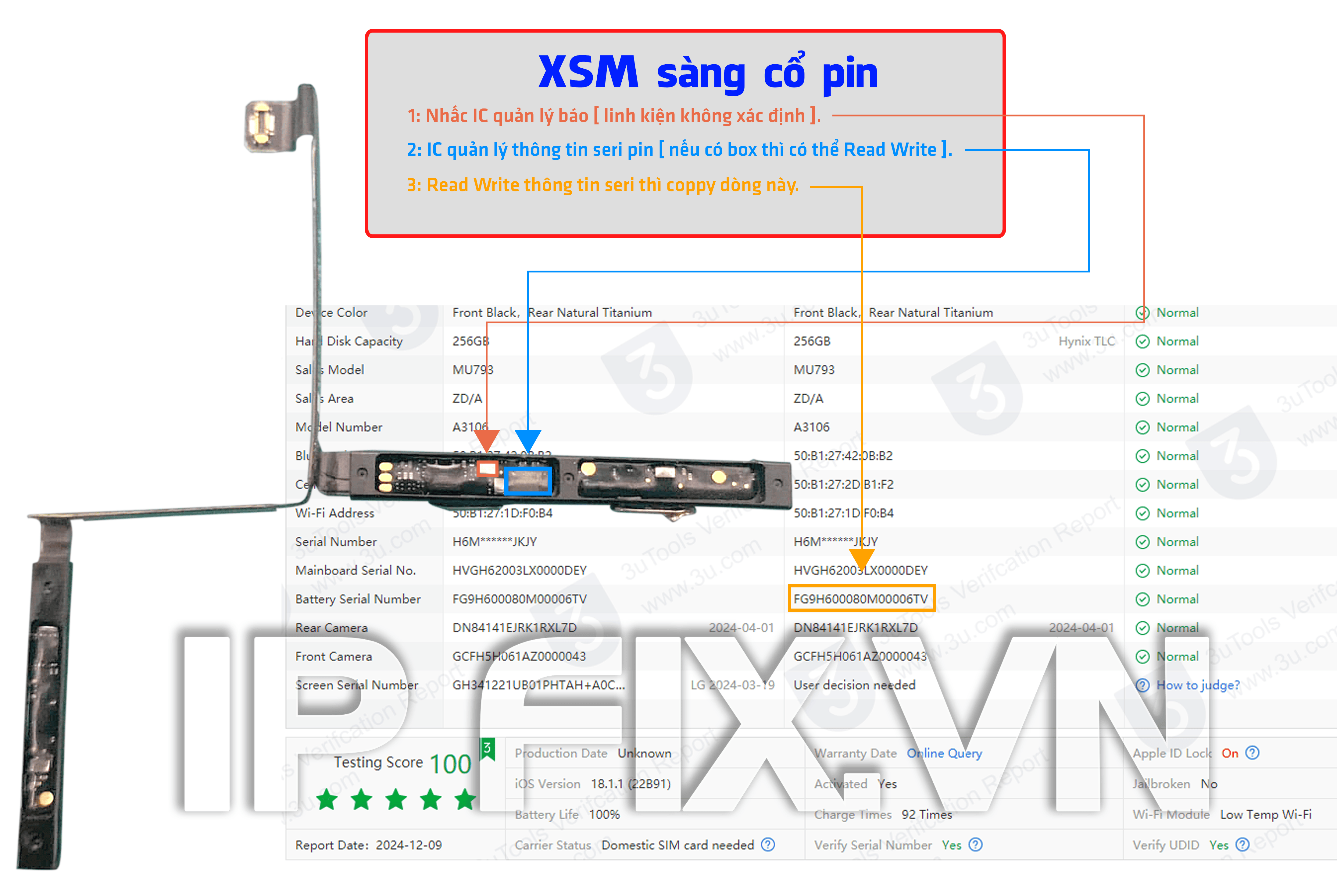 XSM sàng cổ pin